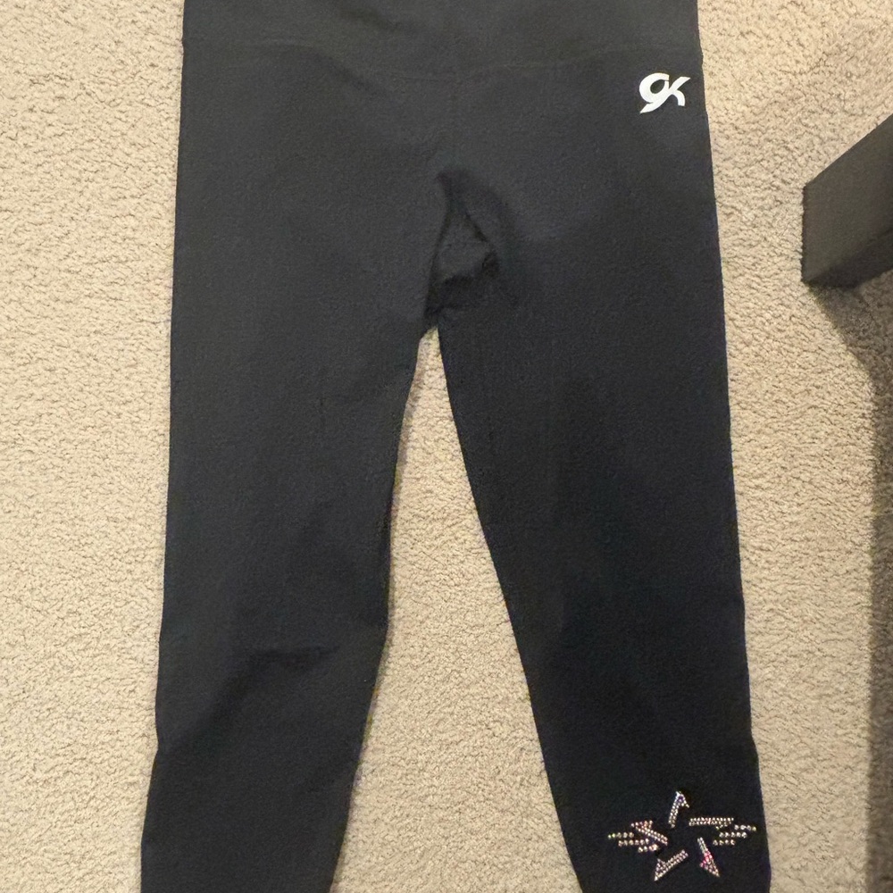 GK Black Leggings with Star Design
